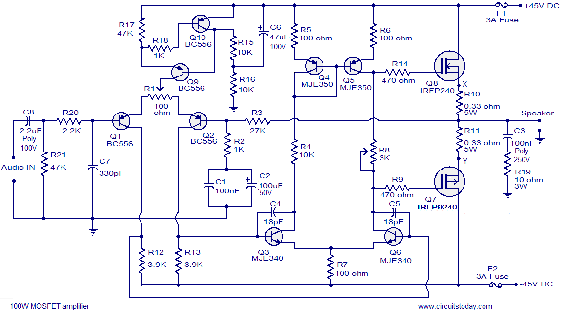 stereo amplifier circuit BA5417