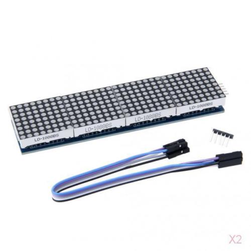 2x MAX7219 Dot Matrix MCU LED Display Control Module For Arduino Raspberry Pi
